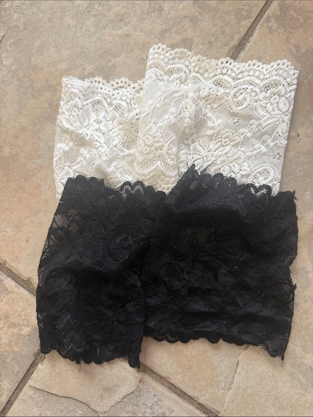 Boot lingerie boot cuffs for boots white and black